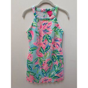 Lilly Pulitzer Girls Size 12 Floral Scalloped Hem Dress Multicolor Polyester & S
